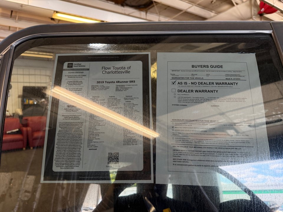Certified 2019 Toyota 4Runner SR5 AWD/4WD image 37