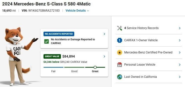 Certified 2024 Mercedes-Benz S 580 4MATIC Sedan image 3