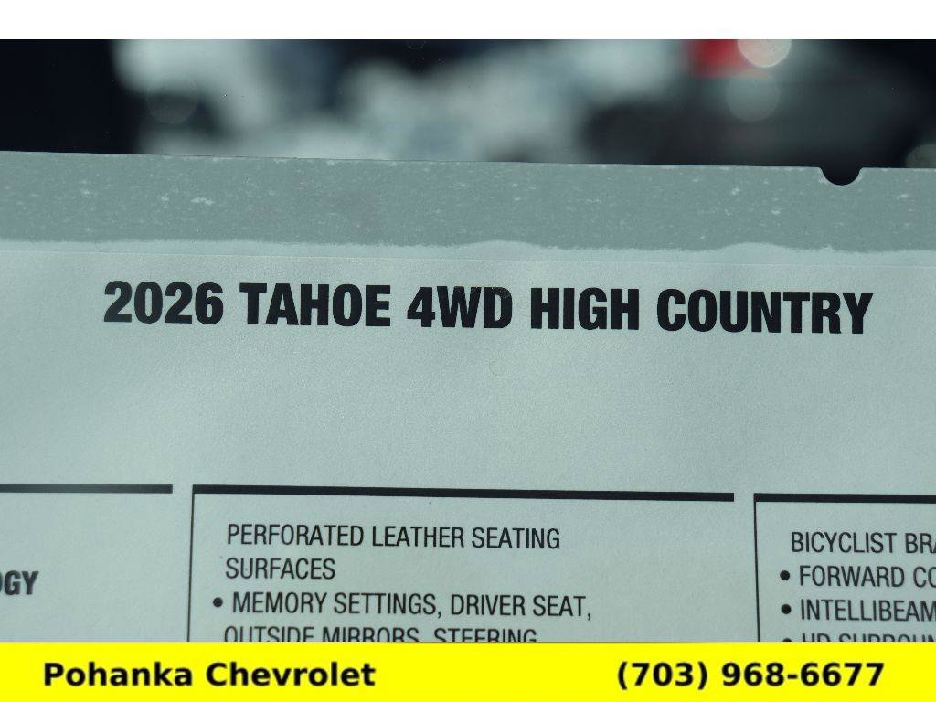 New 2026 Chevrolet Tahoe High Country w/ LPO, Illumination Package image 33