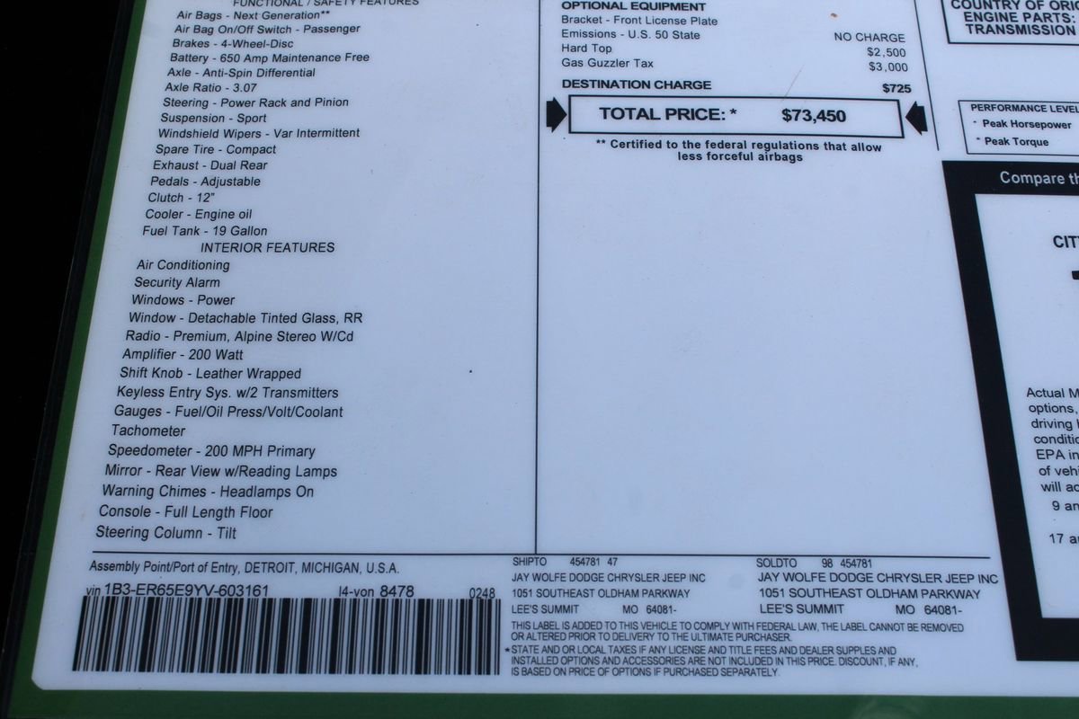 Used 2000 Dodge Viper RT/10 image 35