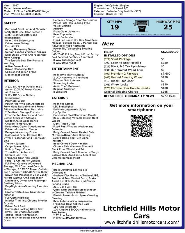 Used 2017 Mercedes-Benz E 400 4MATIC Wagon image 2