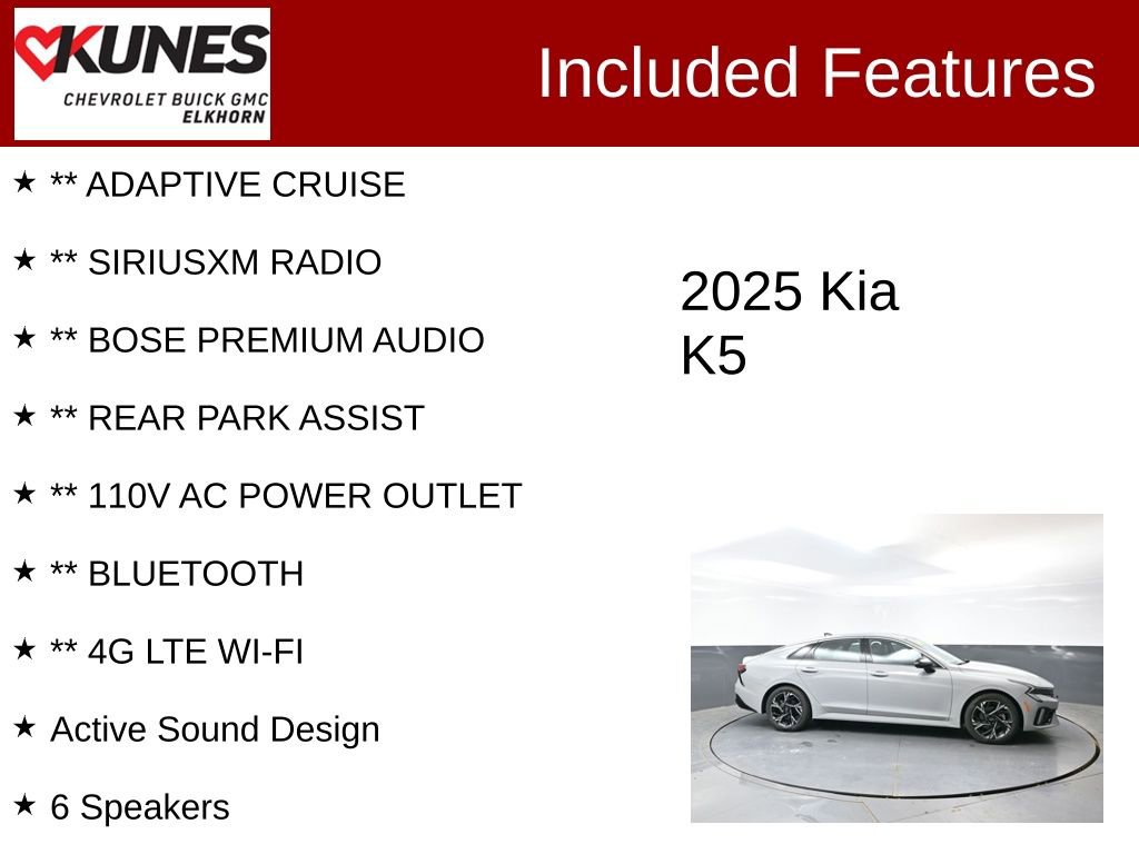 Used 2025 Kia K5 GT-Line w/ GT-Line Premium Package AWD/4WD image 3