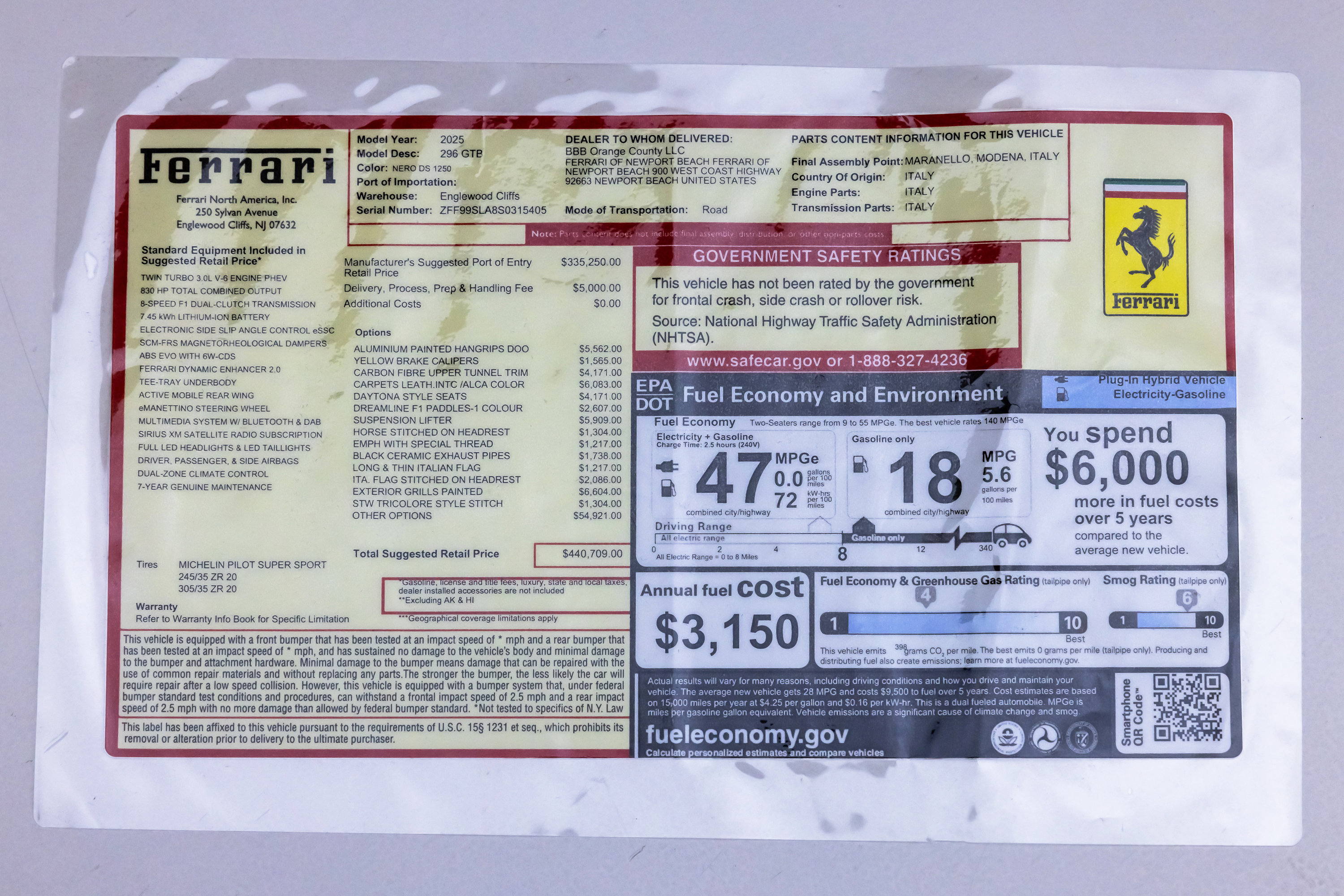 Certified 2025 Ferrari 296 GTB image 49