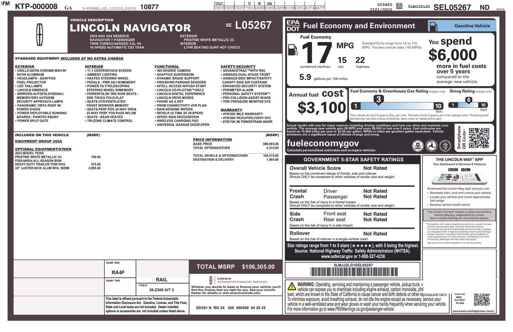 Used 2025 Lincoln Navigator Reserve AWD/4WD image 41