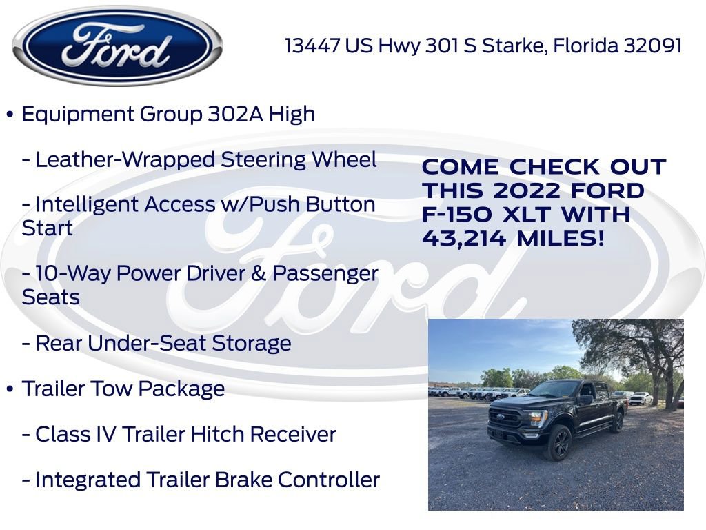 Certified 2022 Ford F150 XLT w/ Equipment Group 302A High image 24
