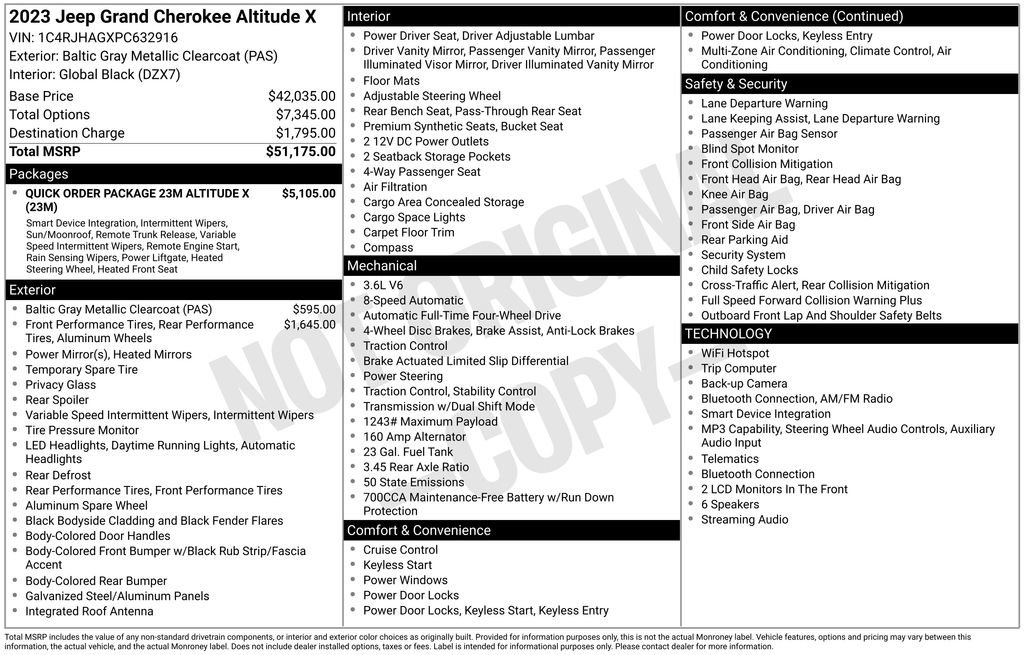 Used 2023 Jeep Grand Cherokee Altitude image 3