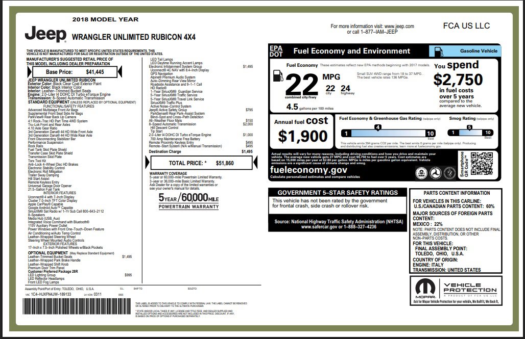 Used 2018 Jeep Wrangler Unlimited Rubicon image 4