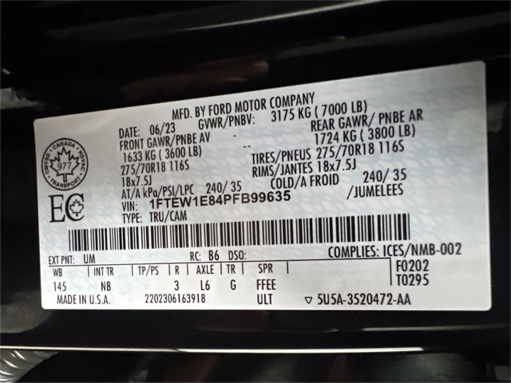 Used 2023 Ford F150 Tremor w/ Equipment Group 402A High image 60