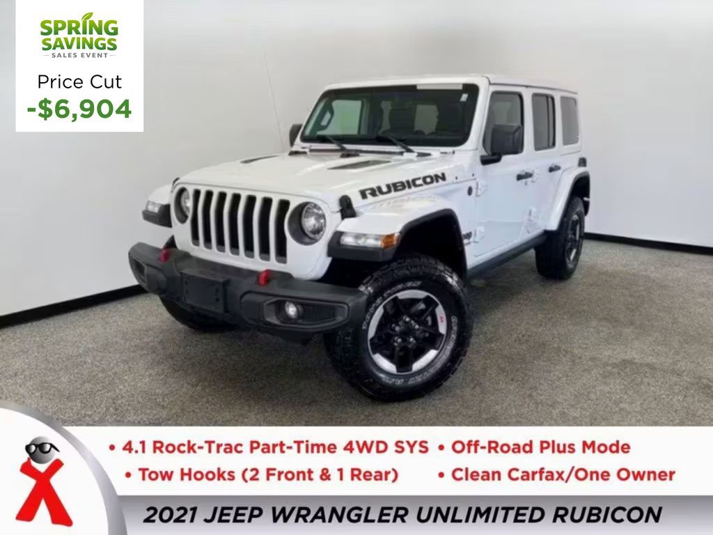 Used 2021 Jeep Wrangler Unlimited Rubicon w/ Uconnect 4C Nav & Sound Group