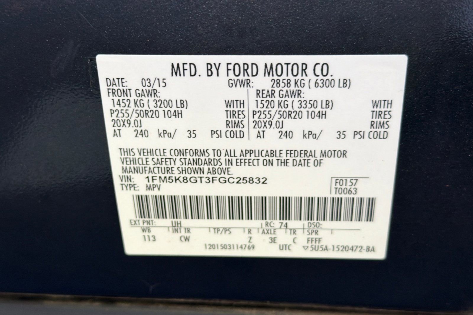 Used 2015 Ford Explorer Sport w/ Equipment Group 401A AWD/4WD image 29