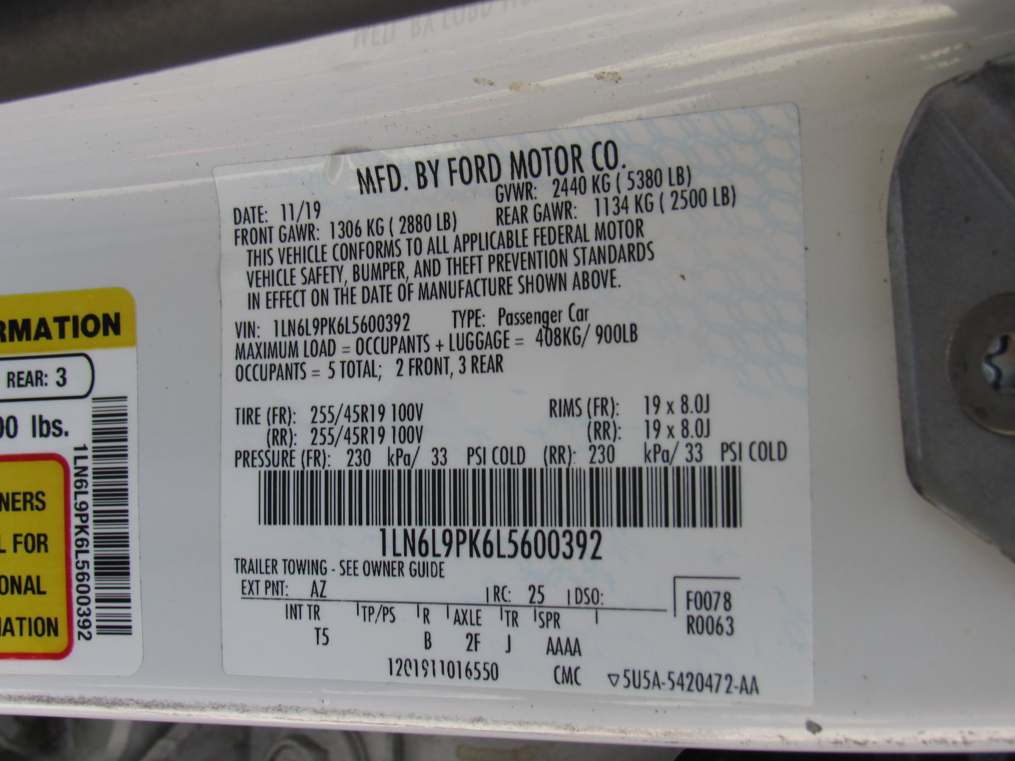 Used 2020 Lincoln Continental w/ Premium Package image 15