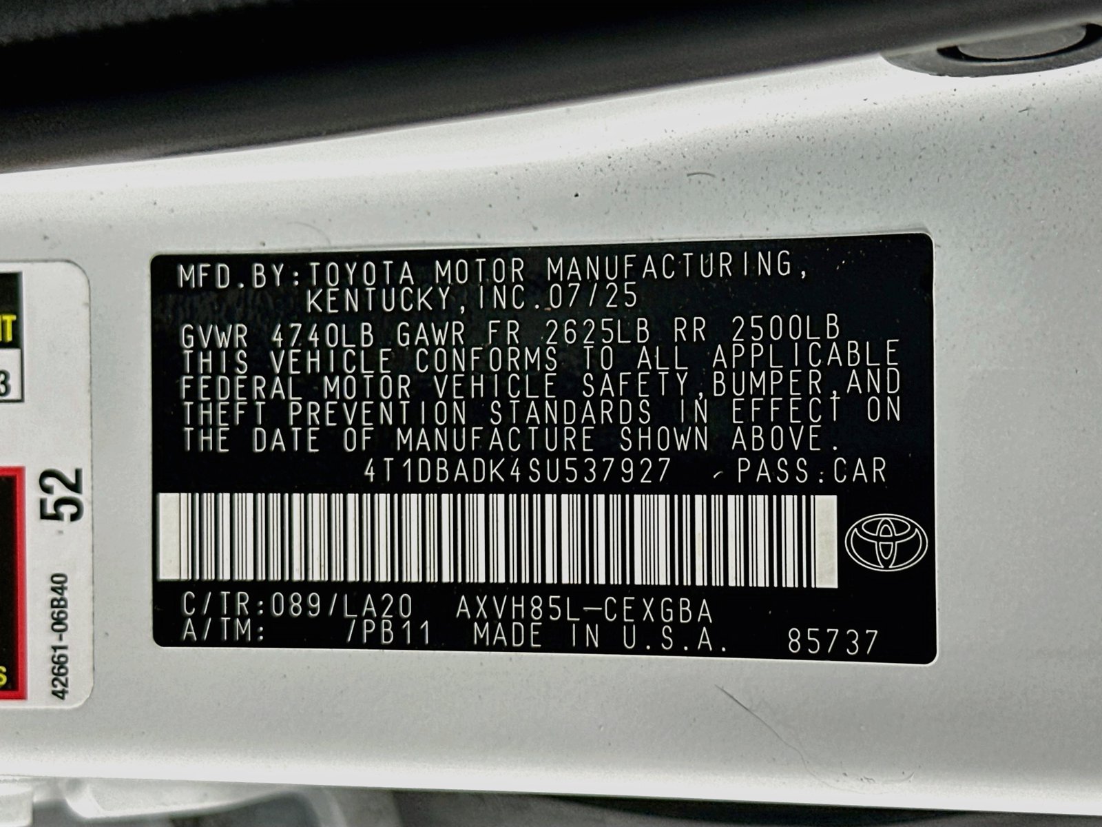 Certified 2025 Toyota Camry XLE AWD/4WD image 32