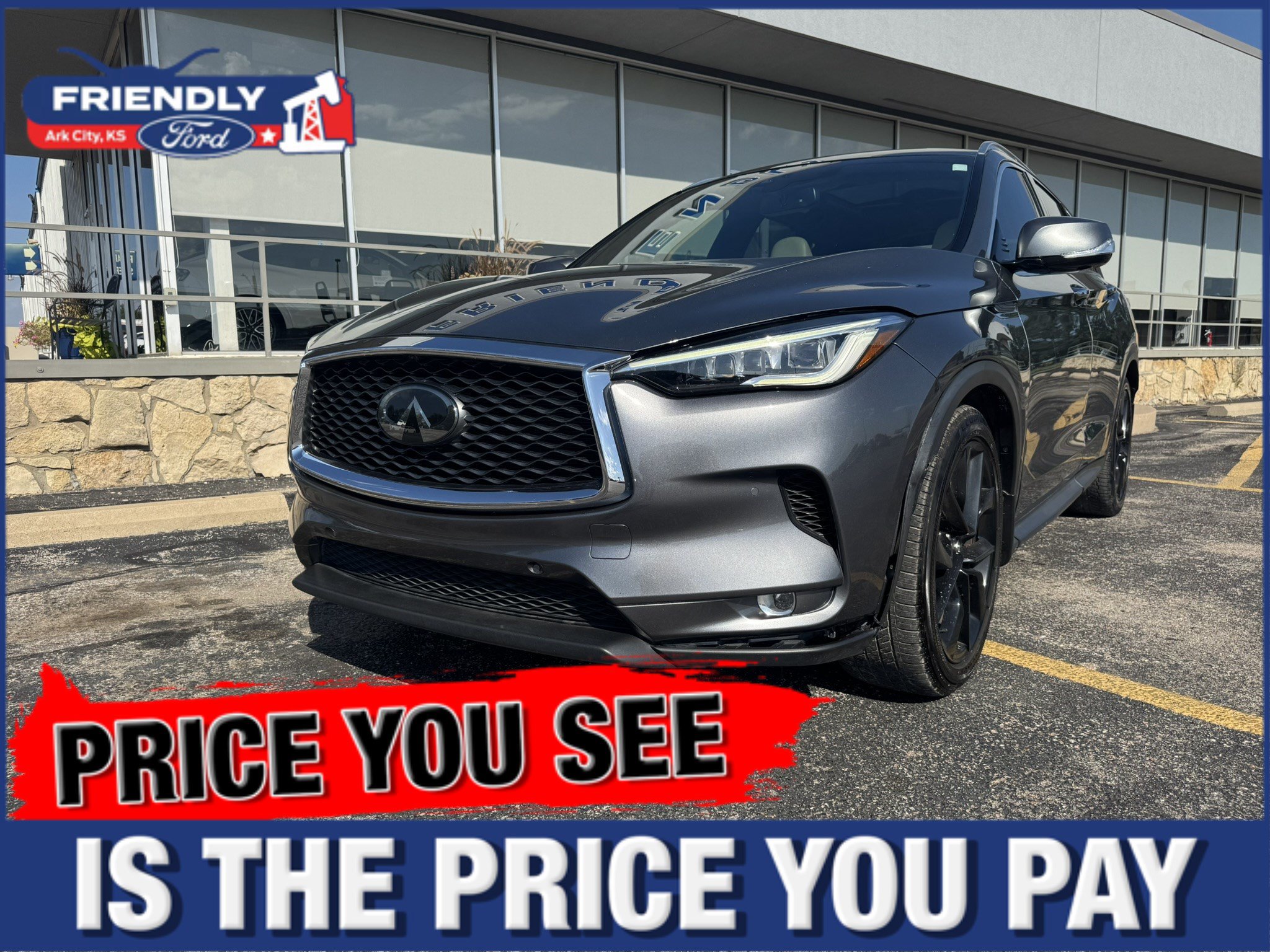 Used 2021 INFINITI QX50 Autograph w/ Premium White Leather Package FWD image 1