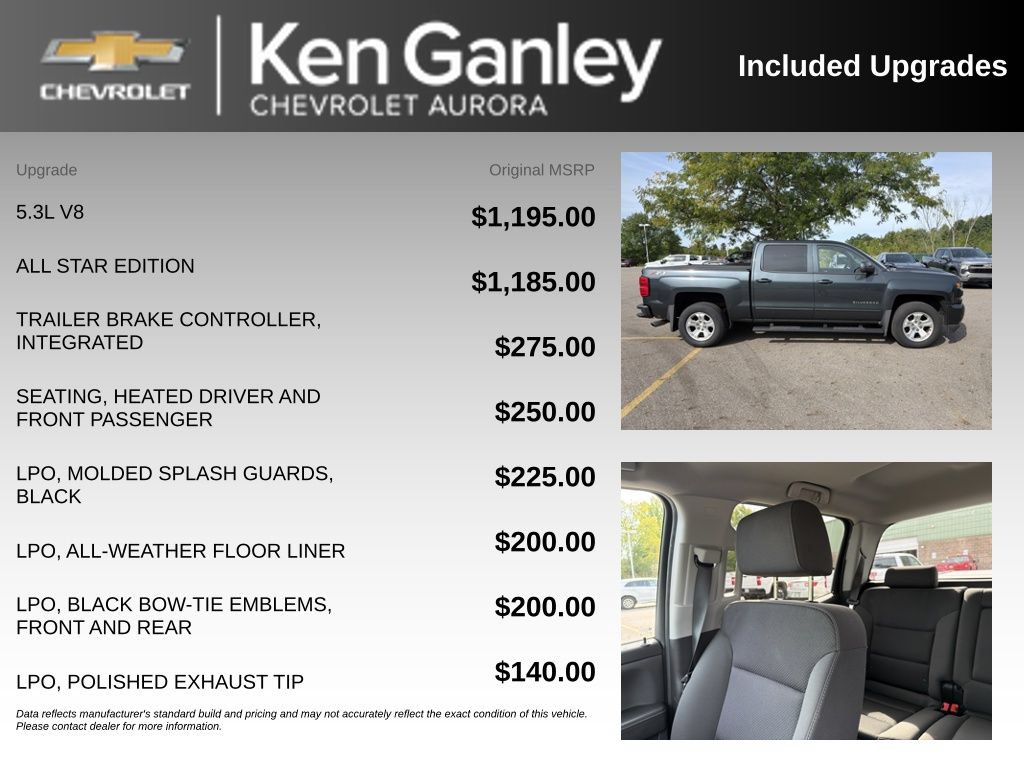Used 2018 Chevrolet Silverado 1500 LT w/ All Star Edition AWD/4WD image 6