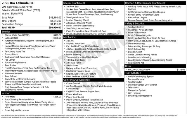 Certified 2025 Kia Telluride SX AWD/4WD image 40