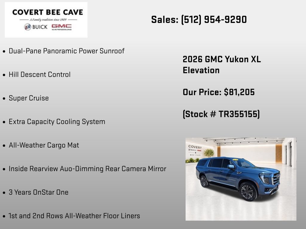 New 2026 GMC Yukon XL Elevation w/ Elevation Premium Package AWD/4WD image 31