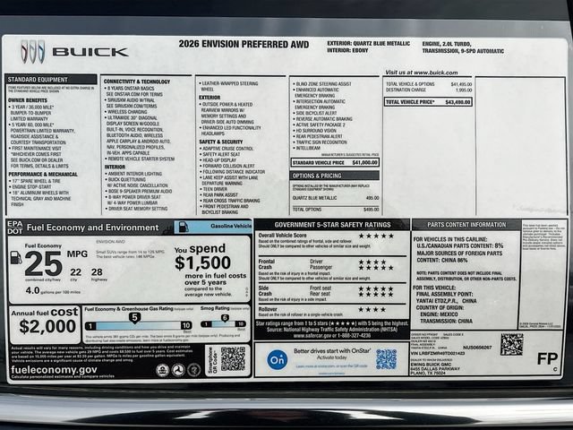 New 2026 Buick Envision Preferred AWD/4WD image 21