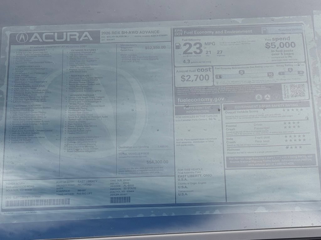 New 2026 Acura RDX w/ Advance Package AWD/4WD image 28