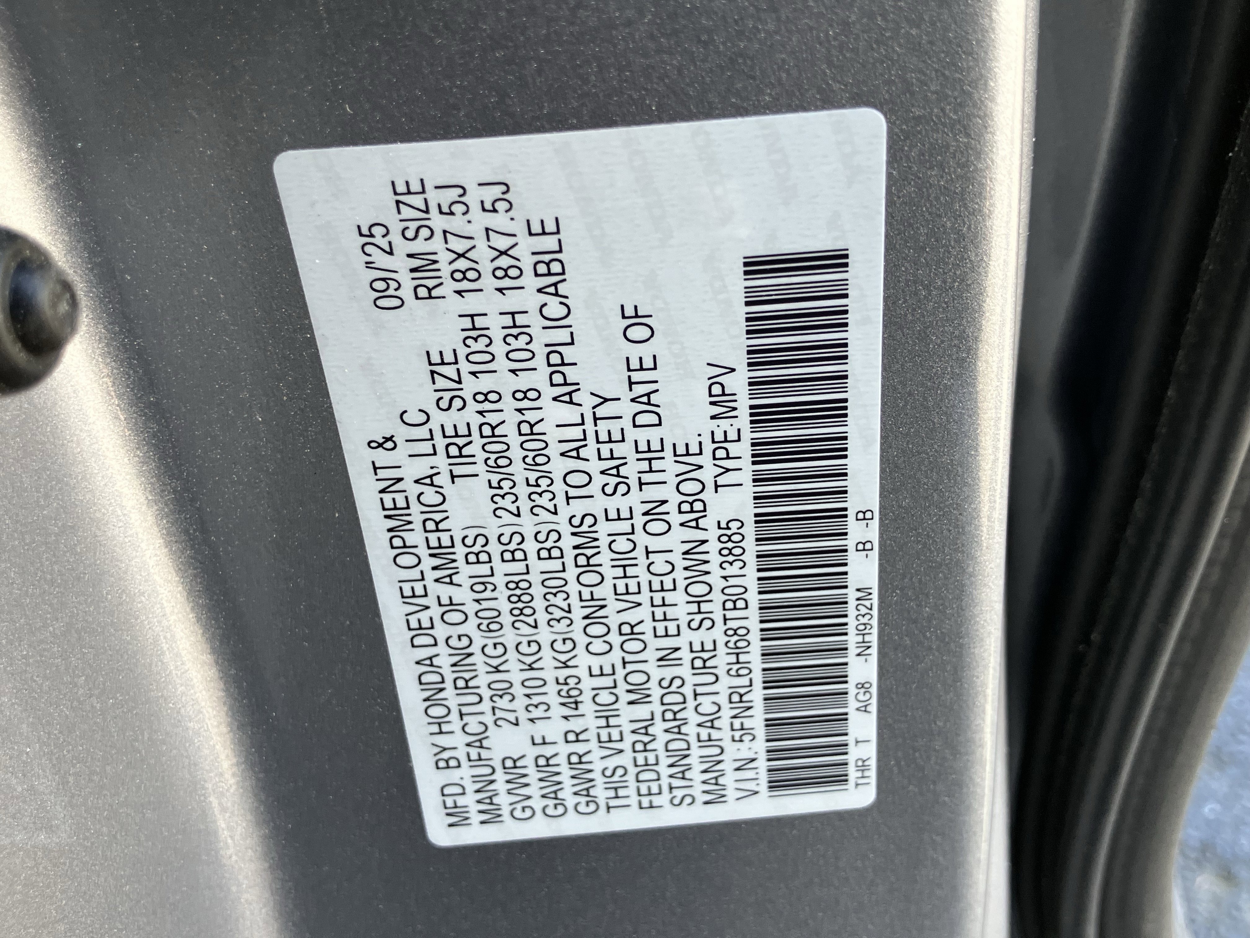 Certified 2026 Honda Odyssey EX-L image 37
