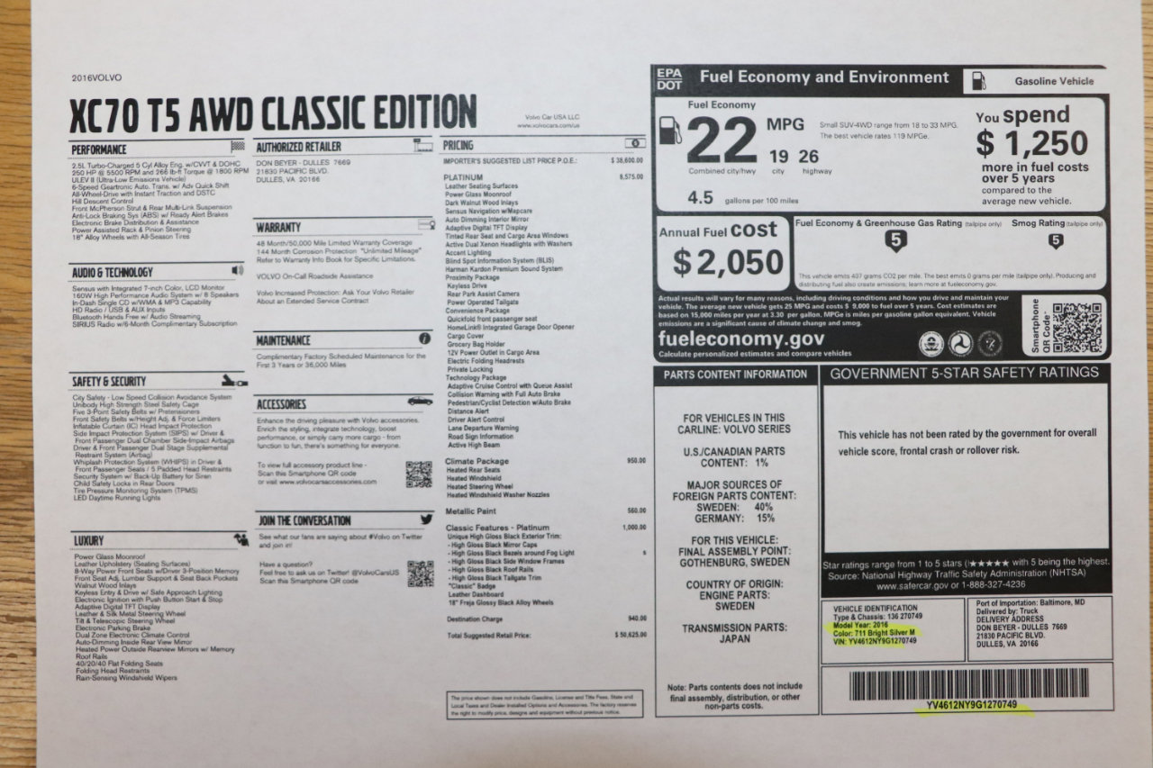 Used 2016 Volvo XC70 T5 Platinum w/ Climate Package image 41