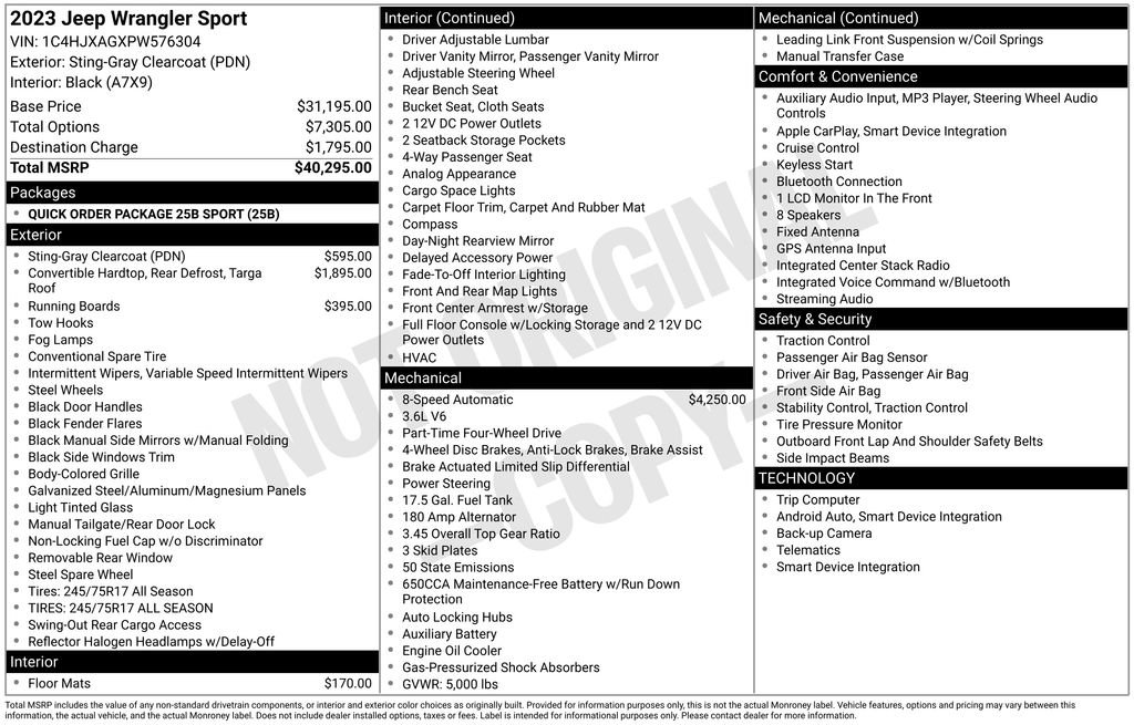Certified 2023 Jeep Wrangler Sport image 23