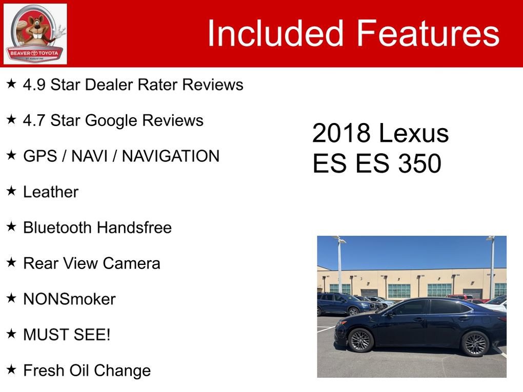 Used 2018 Lexus ES 350 w/ Navigation System Package FWD image 5