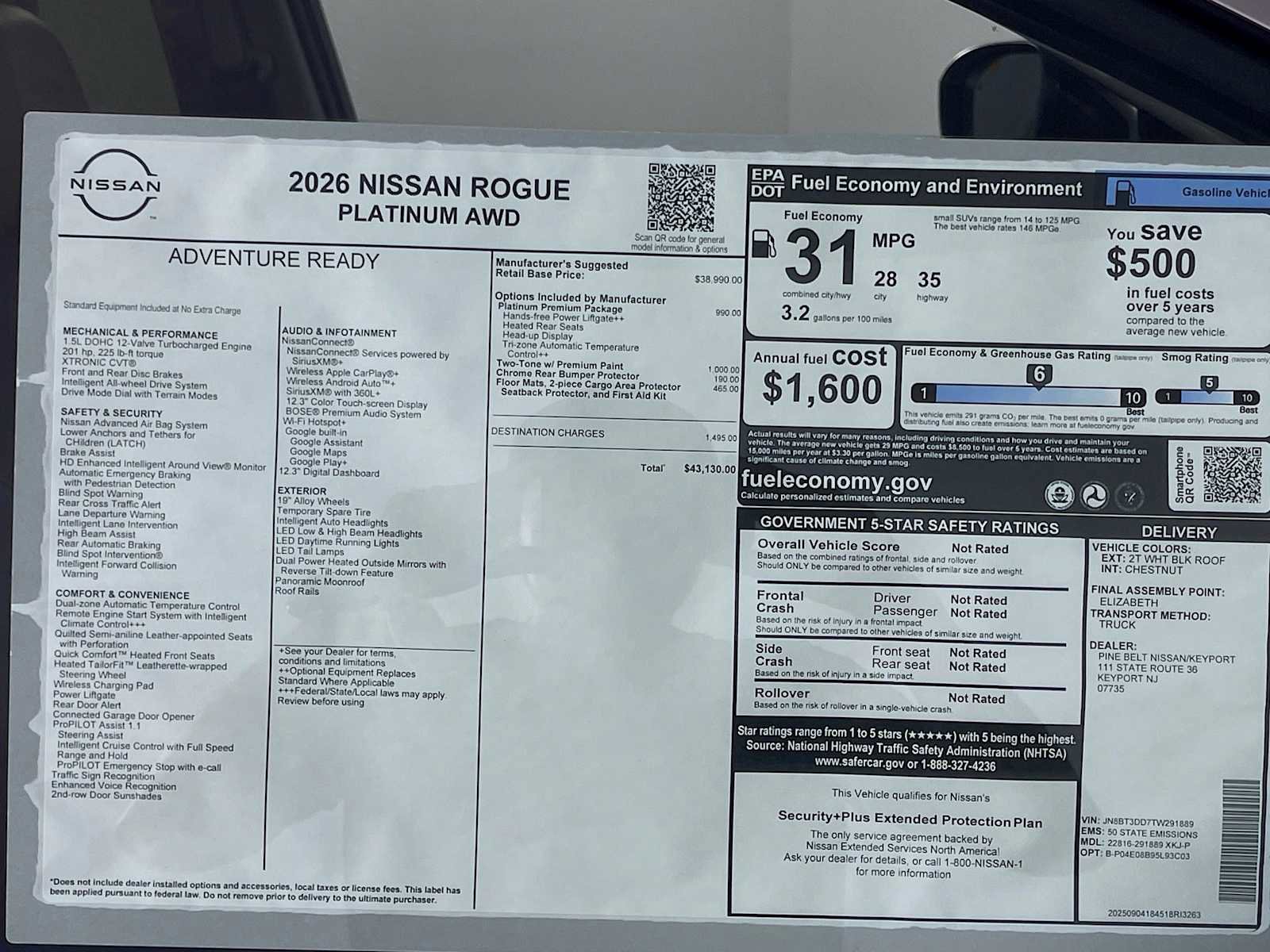 New 2026 Nissan Rogue Platinum image 6