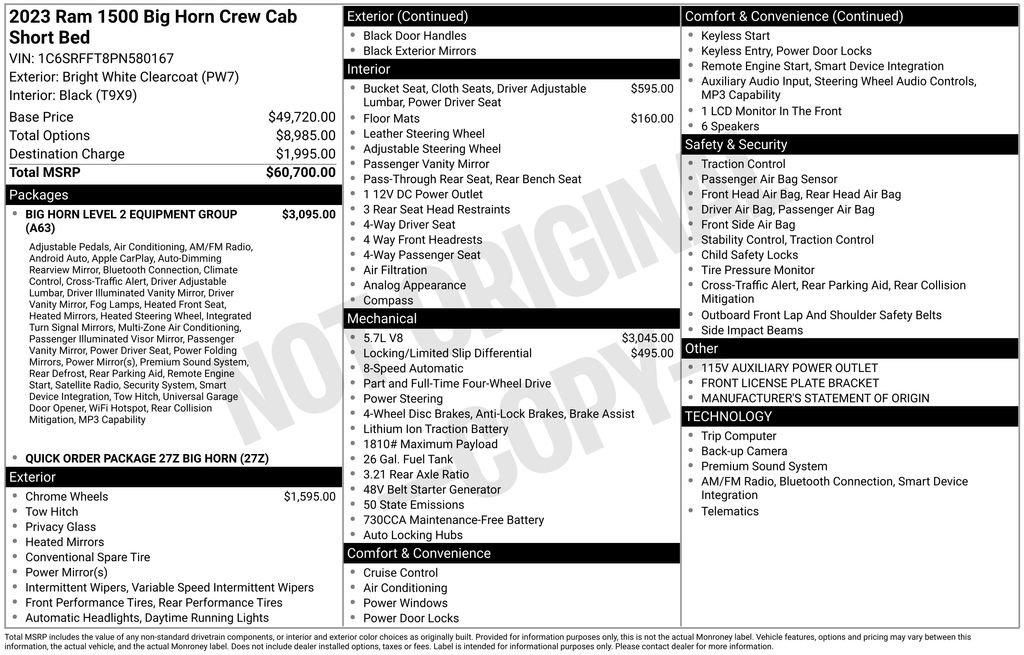 Certified 2023 RAM 1500 Big Horn AWD/4WD image 7