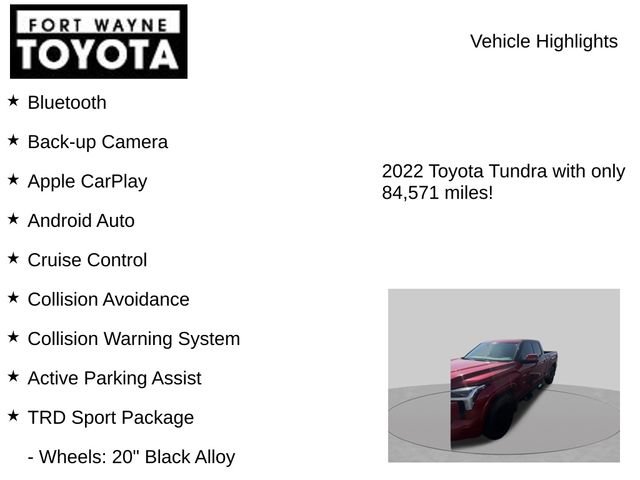 Used 2022 Toyota Tundra SR5 w/ TRD Sport Package AWD/4WD image 8