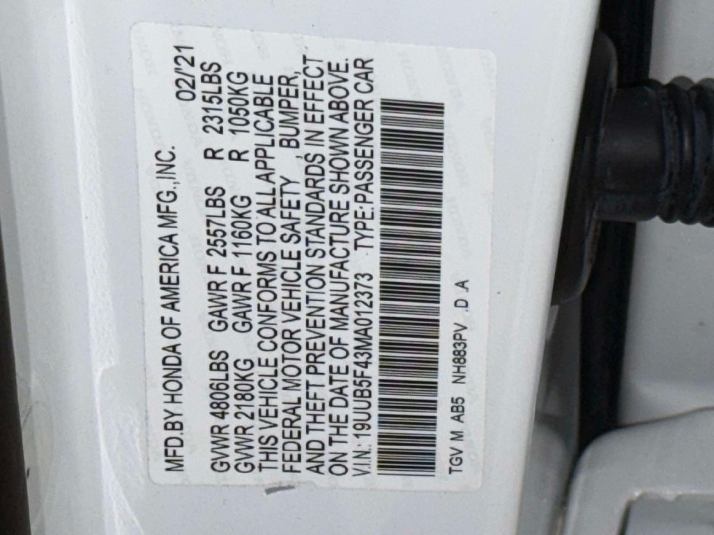 Certified 2021 Acura TLX w/ Technology Package FWD image 29