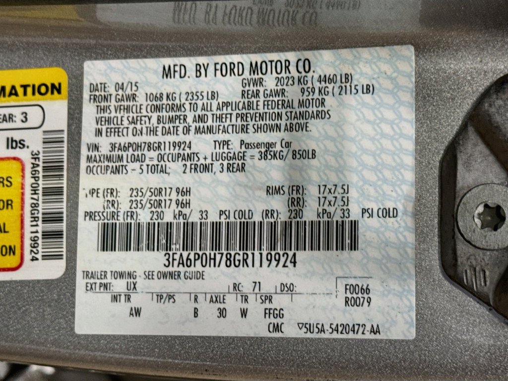 Used 2016 Ford Fusion SE FWD image 28