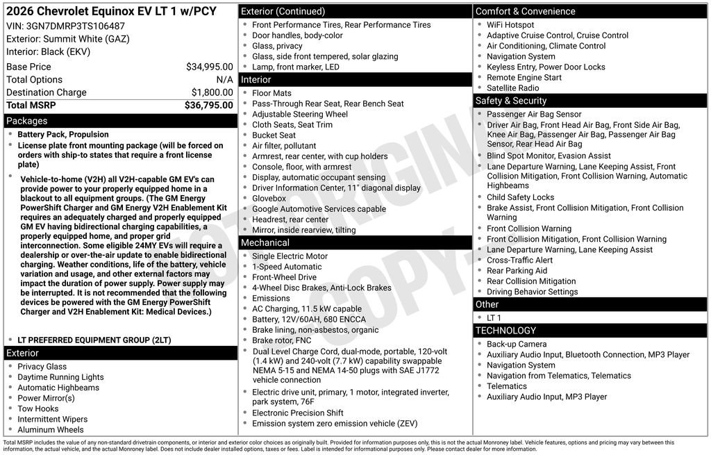 New 2026 Chevrolet Equinox EV LT image 30