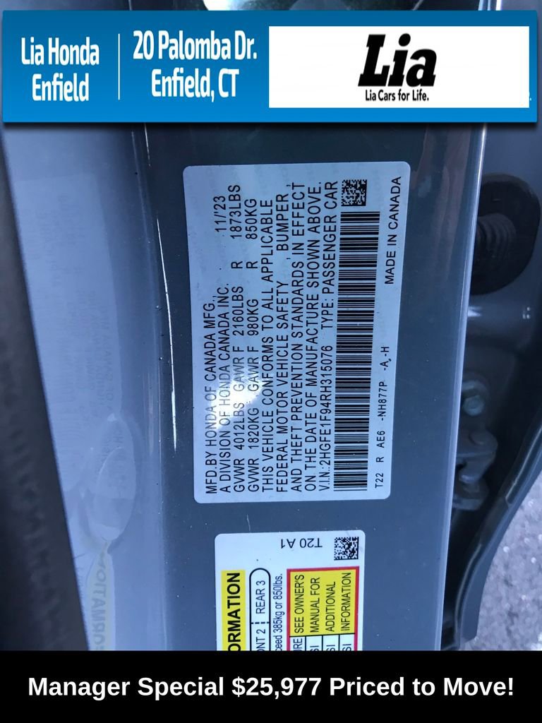 Certified 2024 Honda Civic Touring image 16