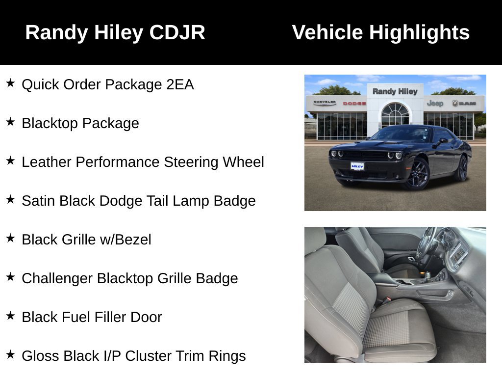 Used 2023 Dodge Challenger SXT w/ Blacktop Package RWD image 5