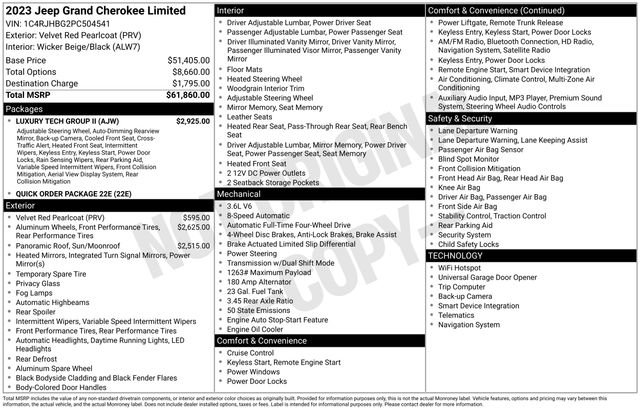 Used 2023 Jeep Grand Cherokee Limited w/ Luxury Tech Group II image 6