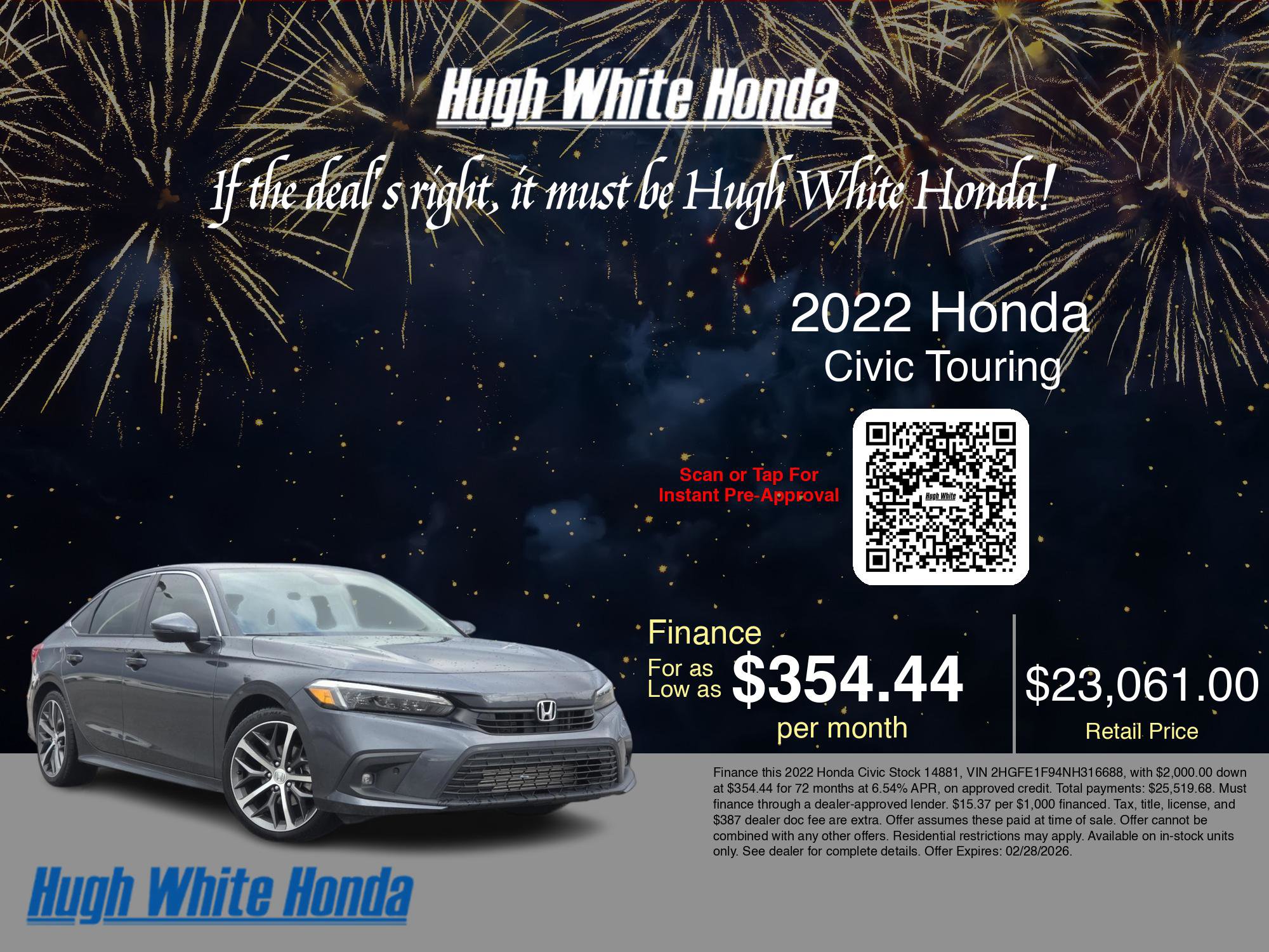 Used 2022 Honda Civic Touring image 3