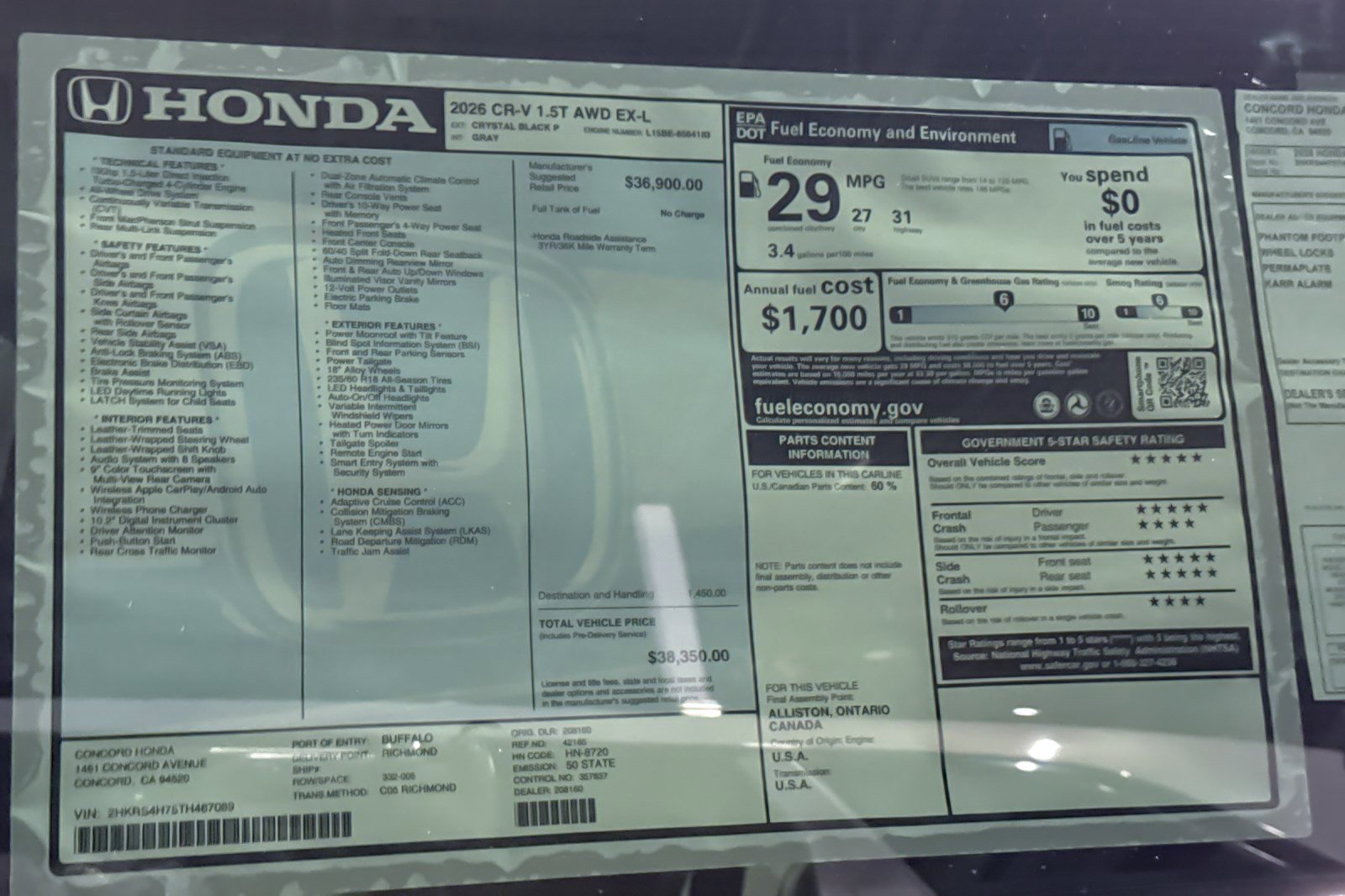 New 2026 Honda CR-V EX-L image 26