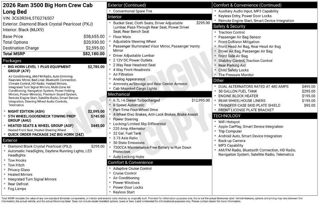 New 2026 RAM 3500 Big Horn AWD/4WD image 31