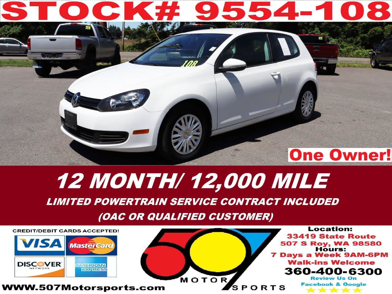 Used 2012 Volkswagen Golf 2-Door FWD image 2