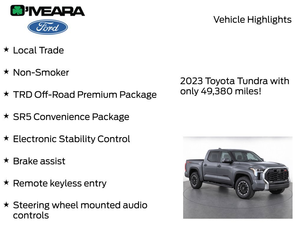 Used 2023 Toyota Tundra SR5 w/ TRD Off-Road Premium Package AWD/4WD image 8