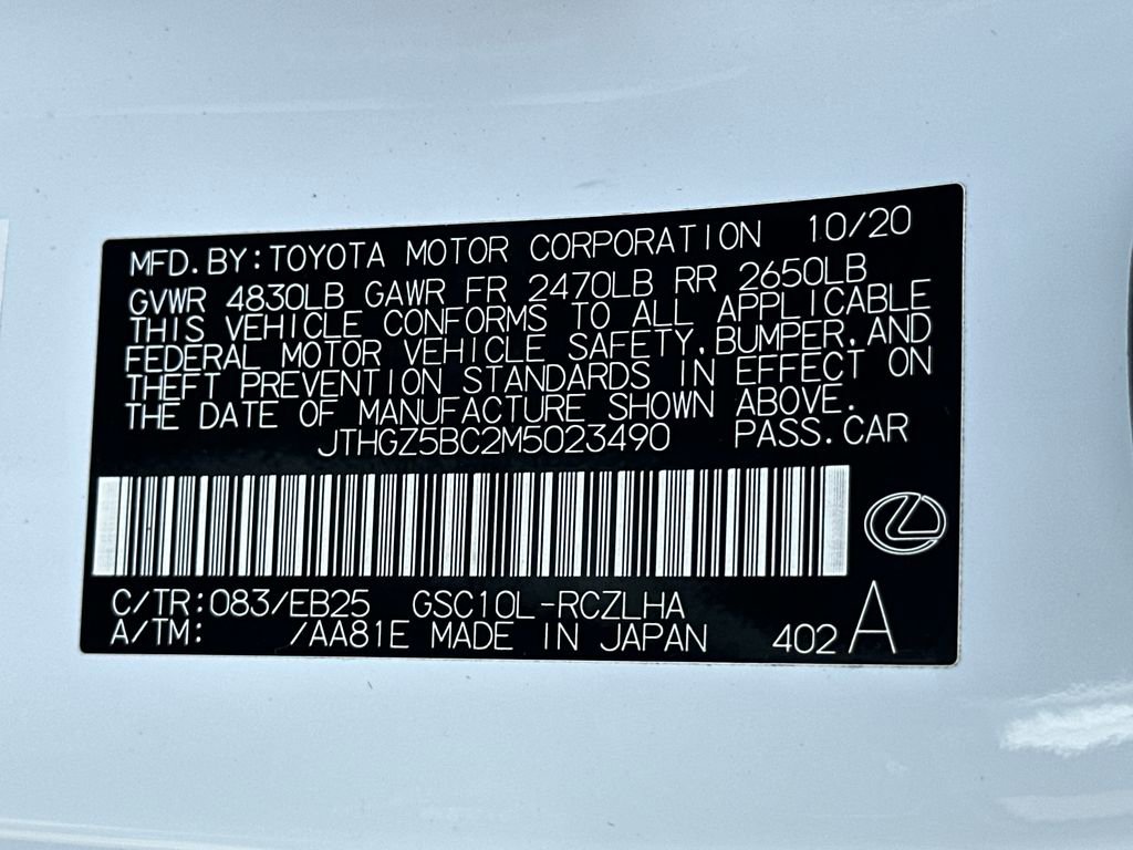 Used 2021 Lexus RC 350 F Sport RWD image 22
