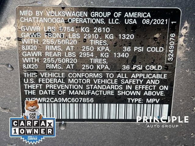 Certified 2021 Volkswagen Atlas SE image 35