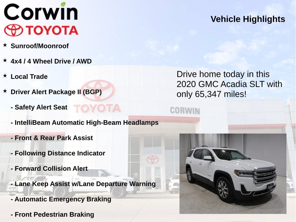 Used 2020 GMC Acadia SLT w/ Driver Alert Package II AWD/4WD image 7