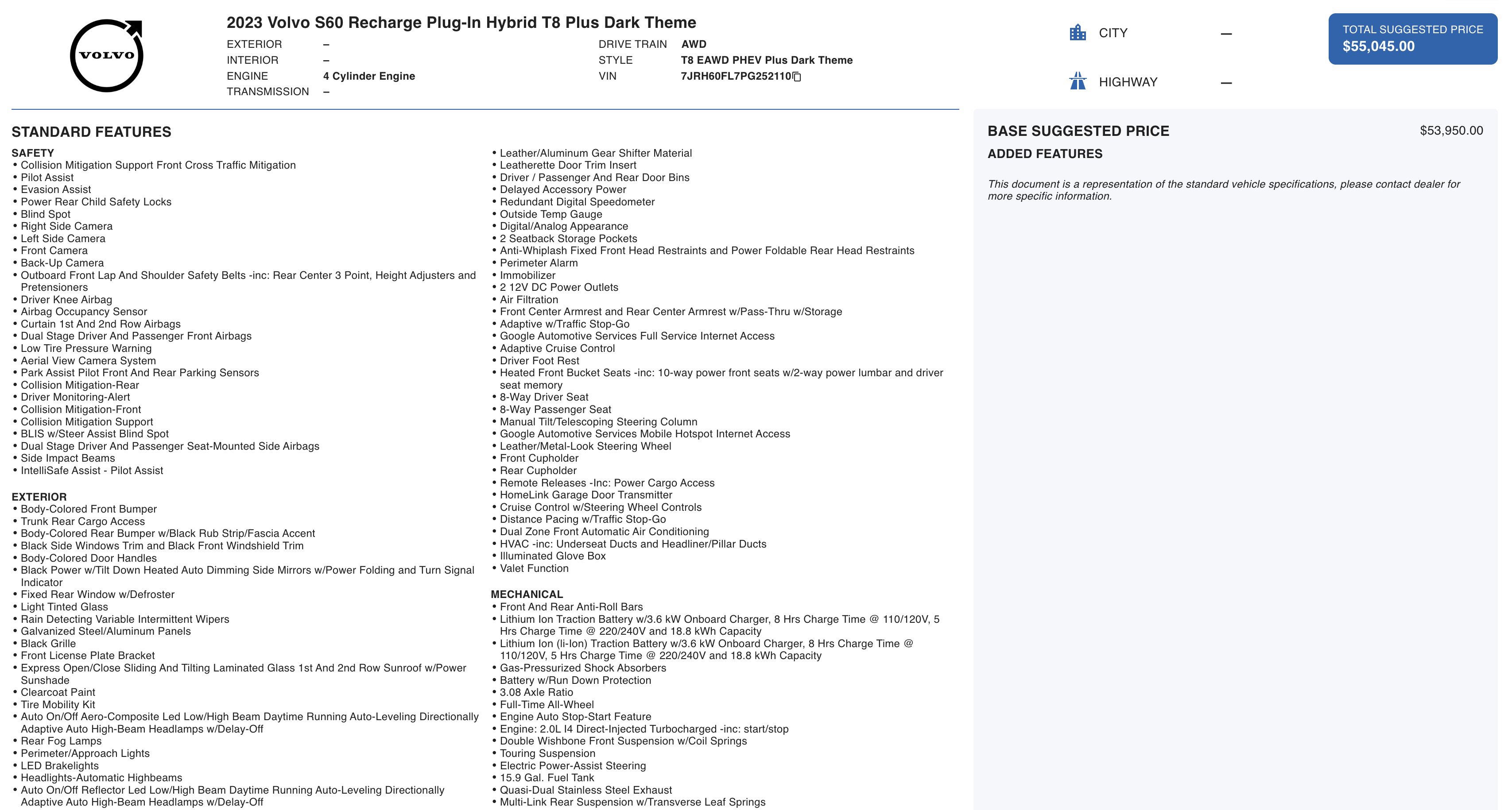 Used 2023 Volvo S60 T8 Plus image 4