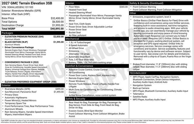 New 2027 GMC Terrain Elevation w/ Elevation Premium Package AWD/4WD image 3