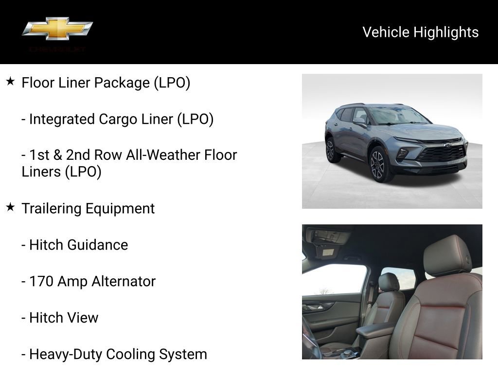 Certified 2023 Chevrolet Blazer RS w/ LPO, Floor Liner Package image 19