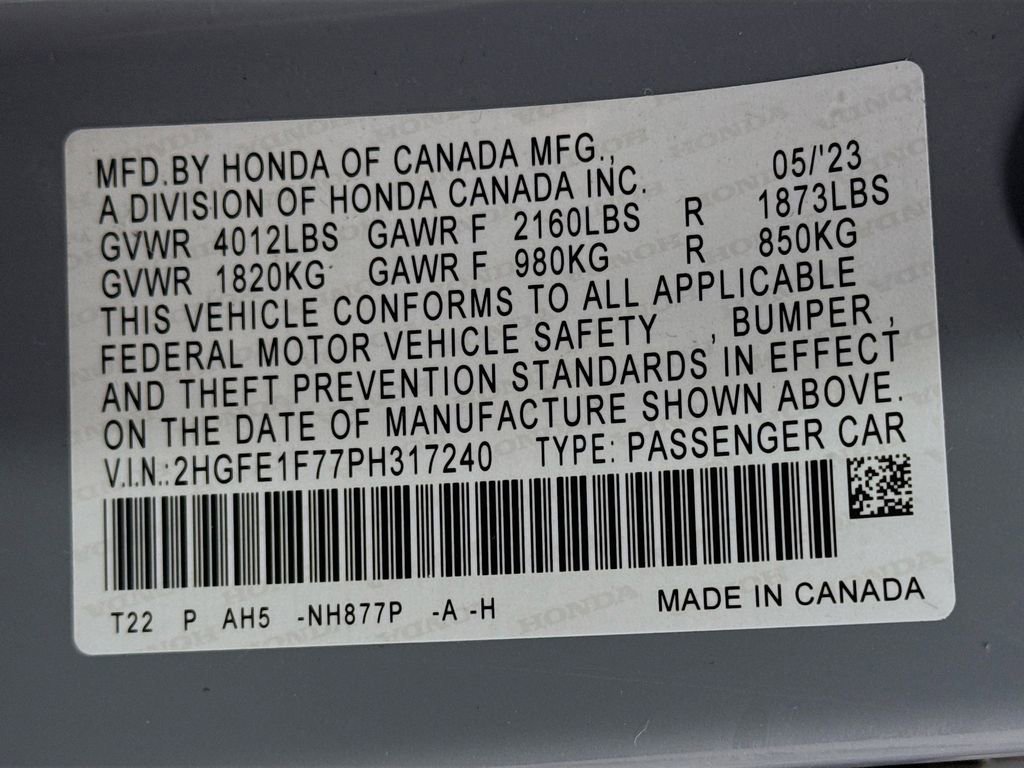 Certified 2023 Honda Civic EX image 41