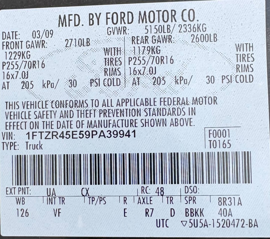 Used 2009 Ford Ranger FX4 AWD/4WD image 10