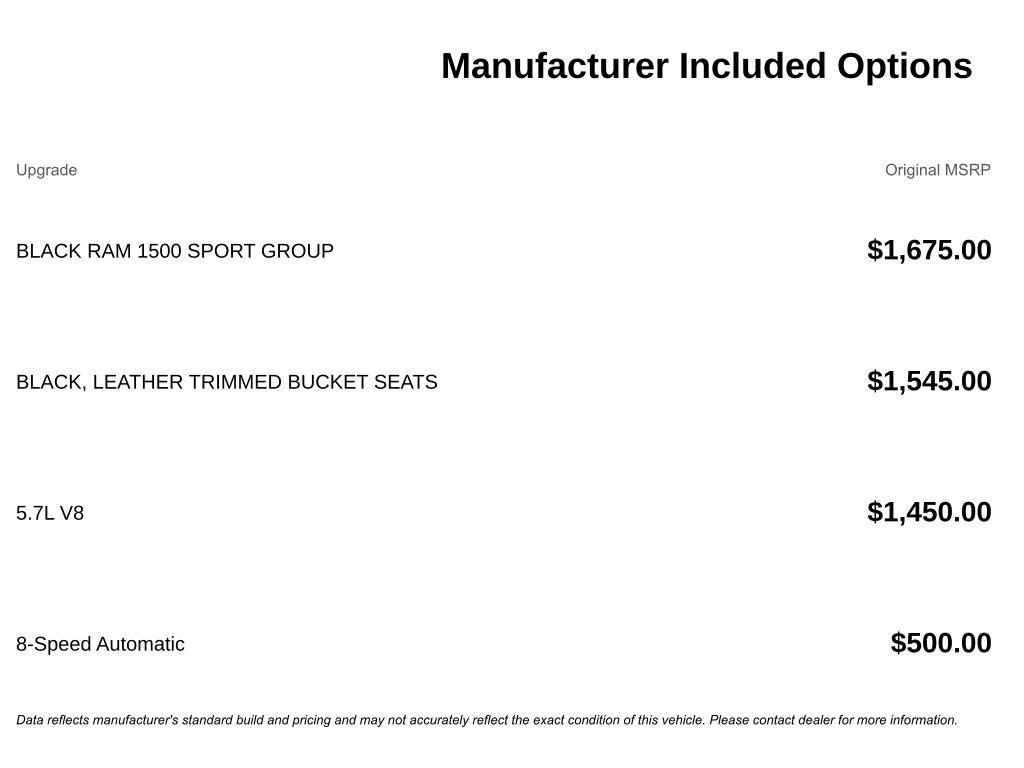 Used 2017 RAM 1500 Sport w/ Black Ram 1500 Sport Group image 9