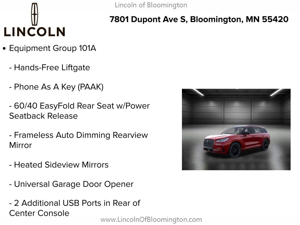 New 2025 Lincoln Corsair AWD w/ Equipment Group 101A image 9